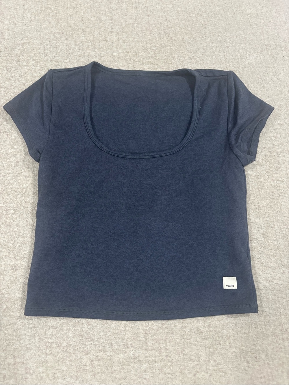Vuori Navy Scoop Neck Short Sleeve Tee